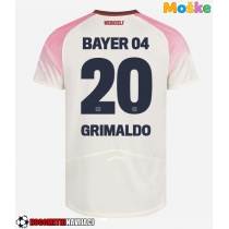Moške Nogometnih dresov Bayer Leverkusen Alejandro Grimaldo #20 Gostujoči 2025-26 Kratki rokavi
